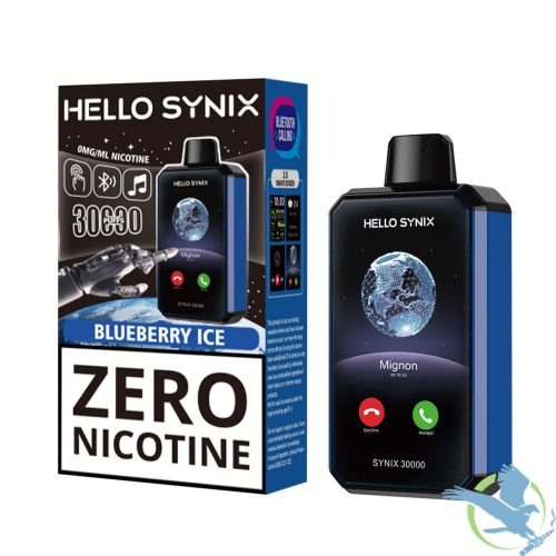 Blueberry Ice Hello Synix Zero Nicotine Disposable 30000 30K