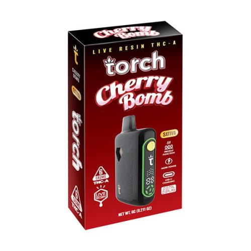 Cherry Bomb Torch THCA Live Resin Disposable Vape 6gm