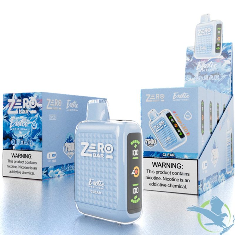 Clear Zero Bar Exotic Edition 7500 Puff Zero Nicotine Disposable