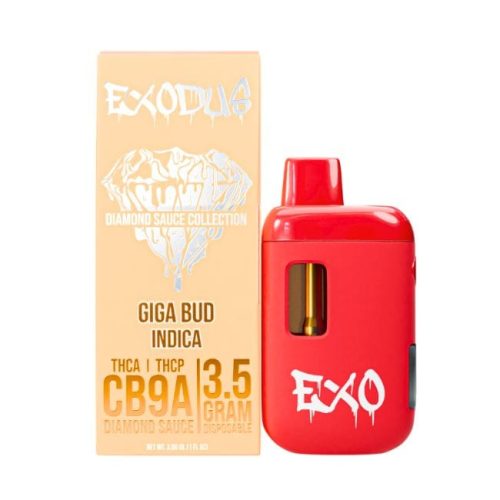 Giga Bud Indica Exodus Diamond Sauce Disposable 3.5gm Thca + Thcp + cb9a