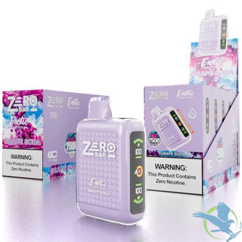 Grape Soda Zero Bar Exotic Edition 7500 Puff Zero Nicotine Disposable