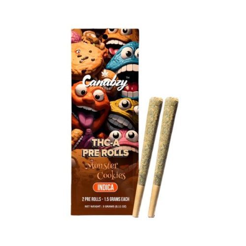 Monster Cookies Indica Canabzy THCA Pre Roll Joints THCA 1.5GM