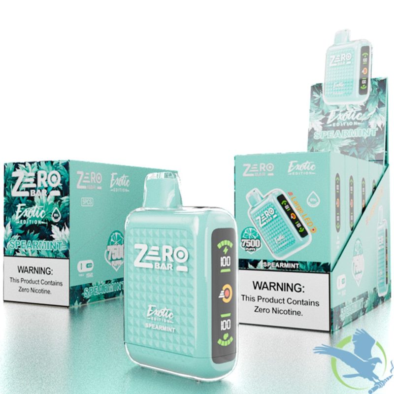 Spearmint Zero Bar Exotic Edition 7500 Puff Zero Nicotine Disposable